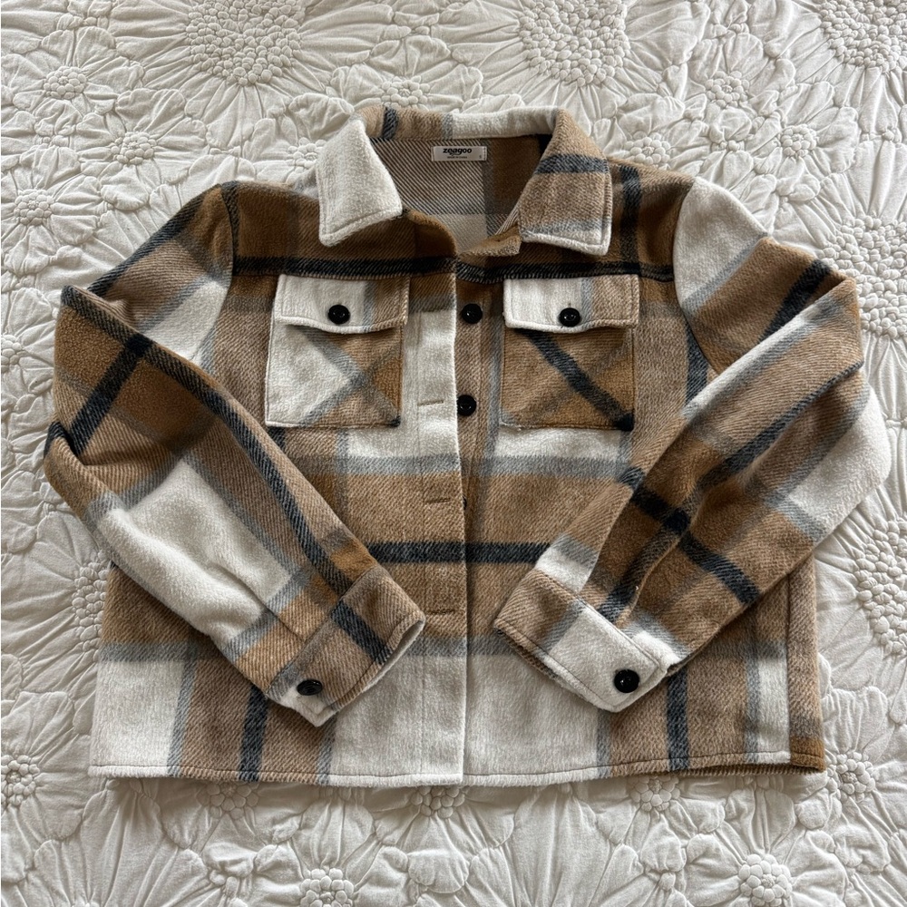 NWOT Plaid Shacket